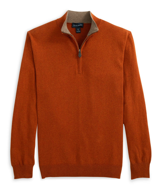 12gg Cotton/Cashmere Zip, Spice - Scott Barber