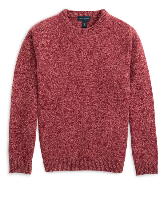 5gg Marled Cashmere Crewneck, Port - Scott Barber