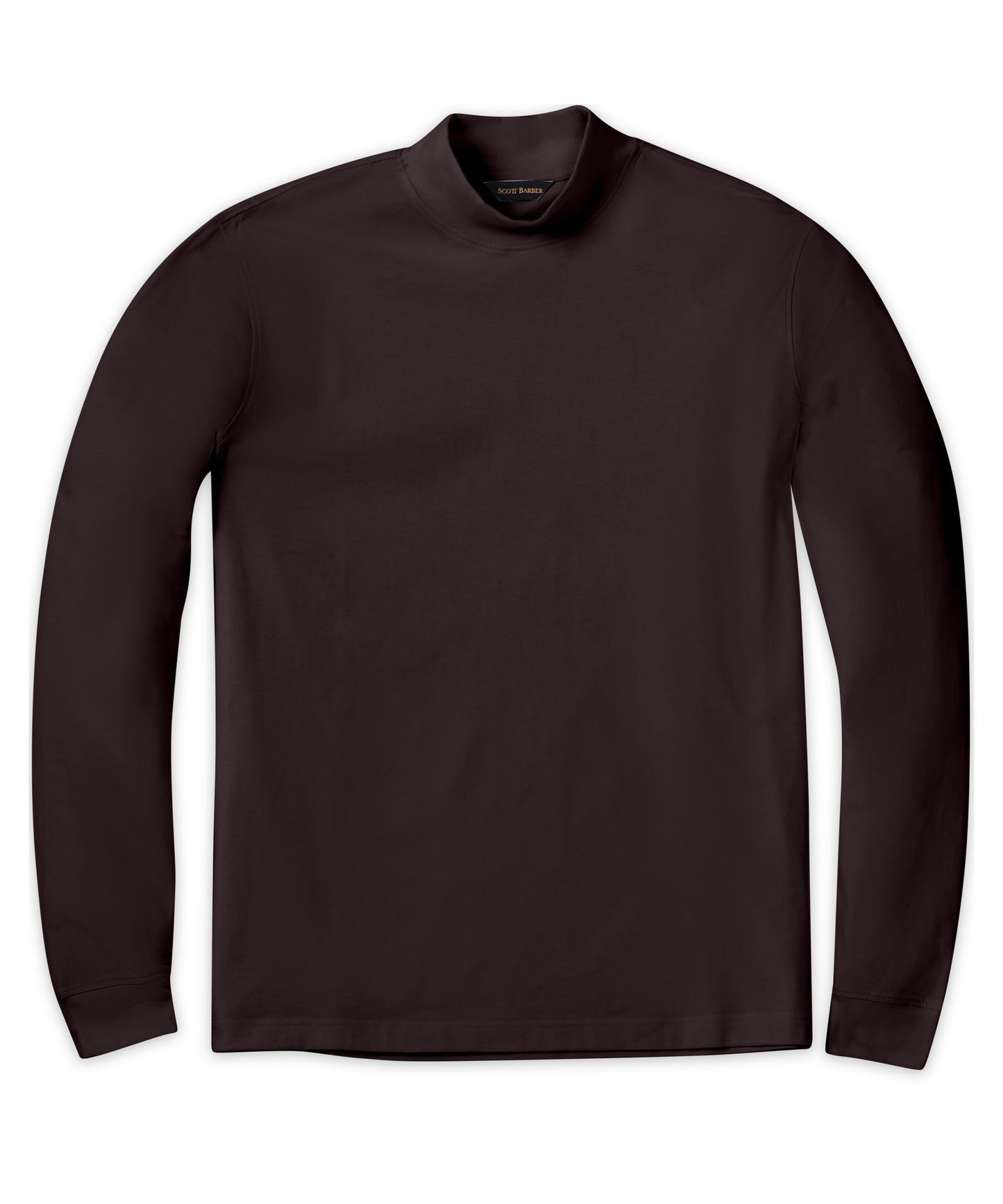Pima Interlock Mock Turtleneck