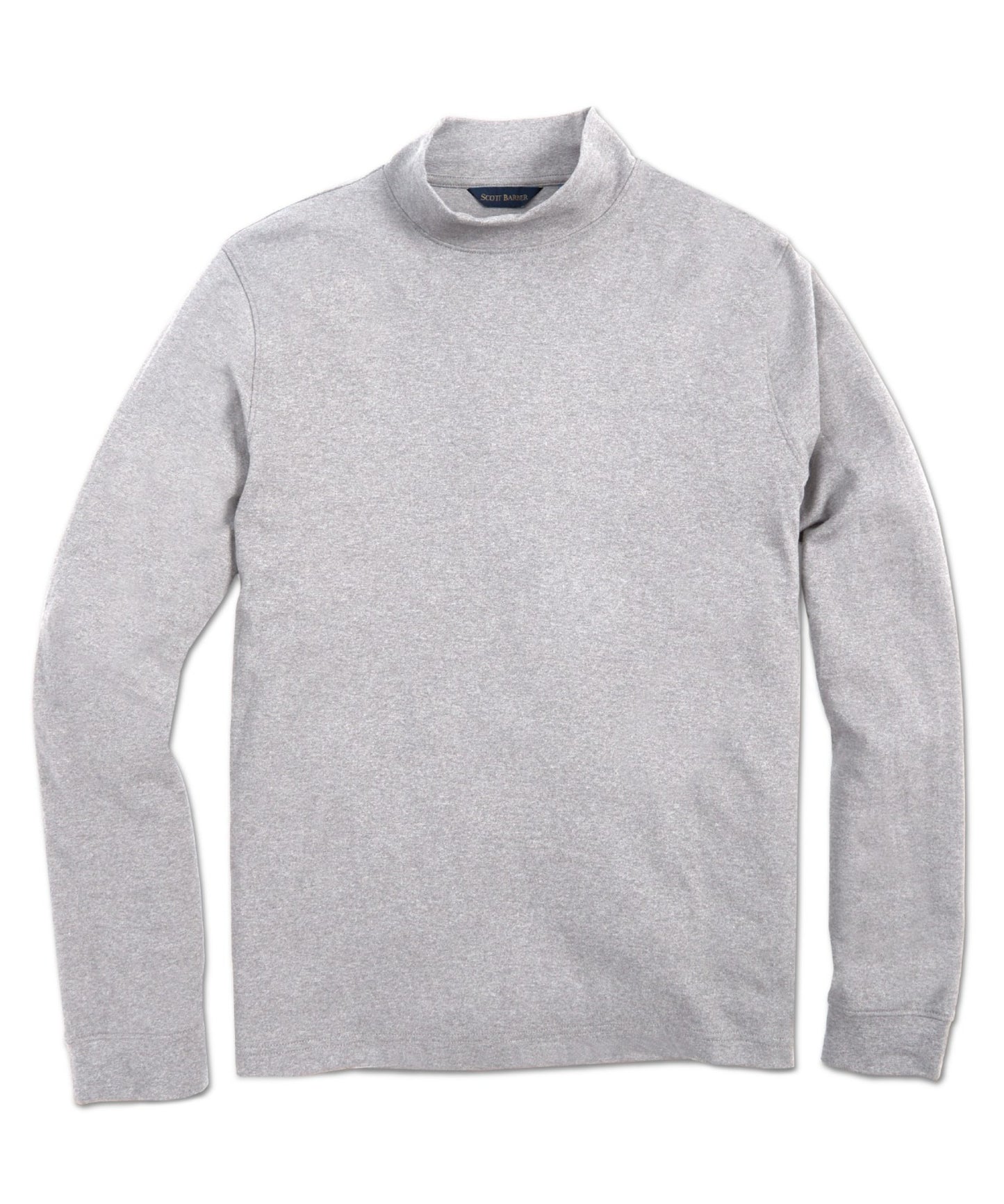 Pima Interlock Mock Turtleneck