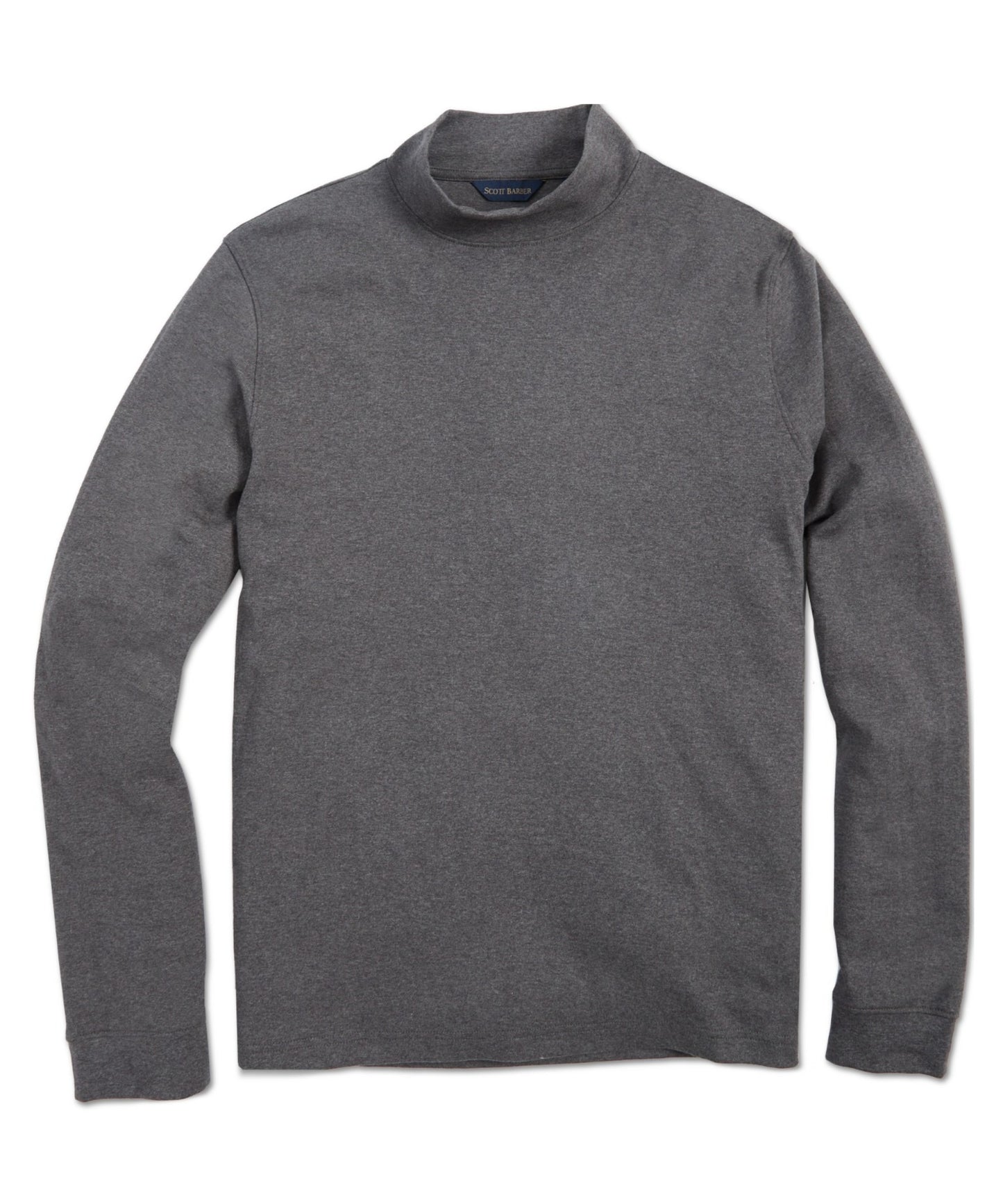 Pima Interlock Mock Turtleneck