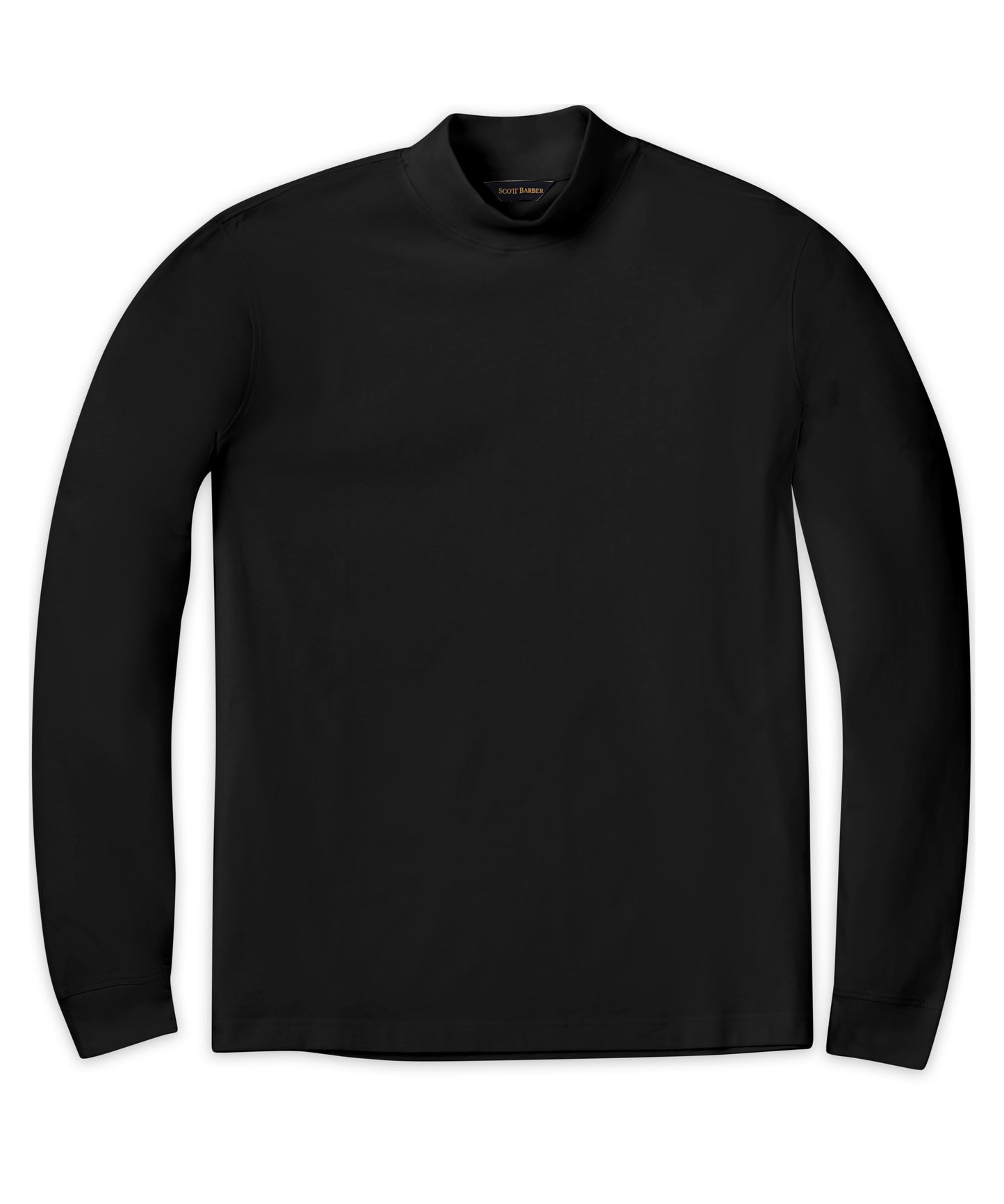 Pima Interlock Mock Turtleneck