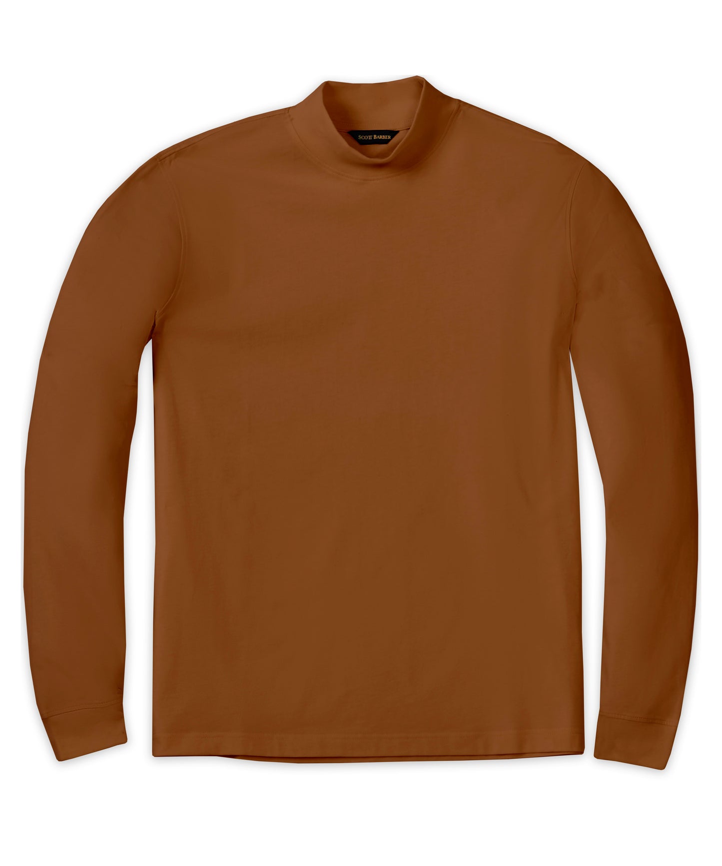 Pima Interlock Mock Turtleneck