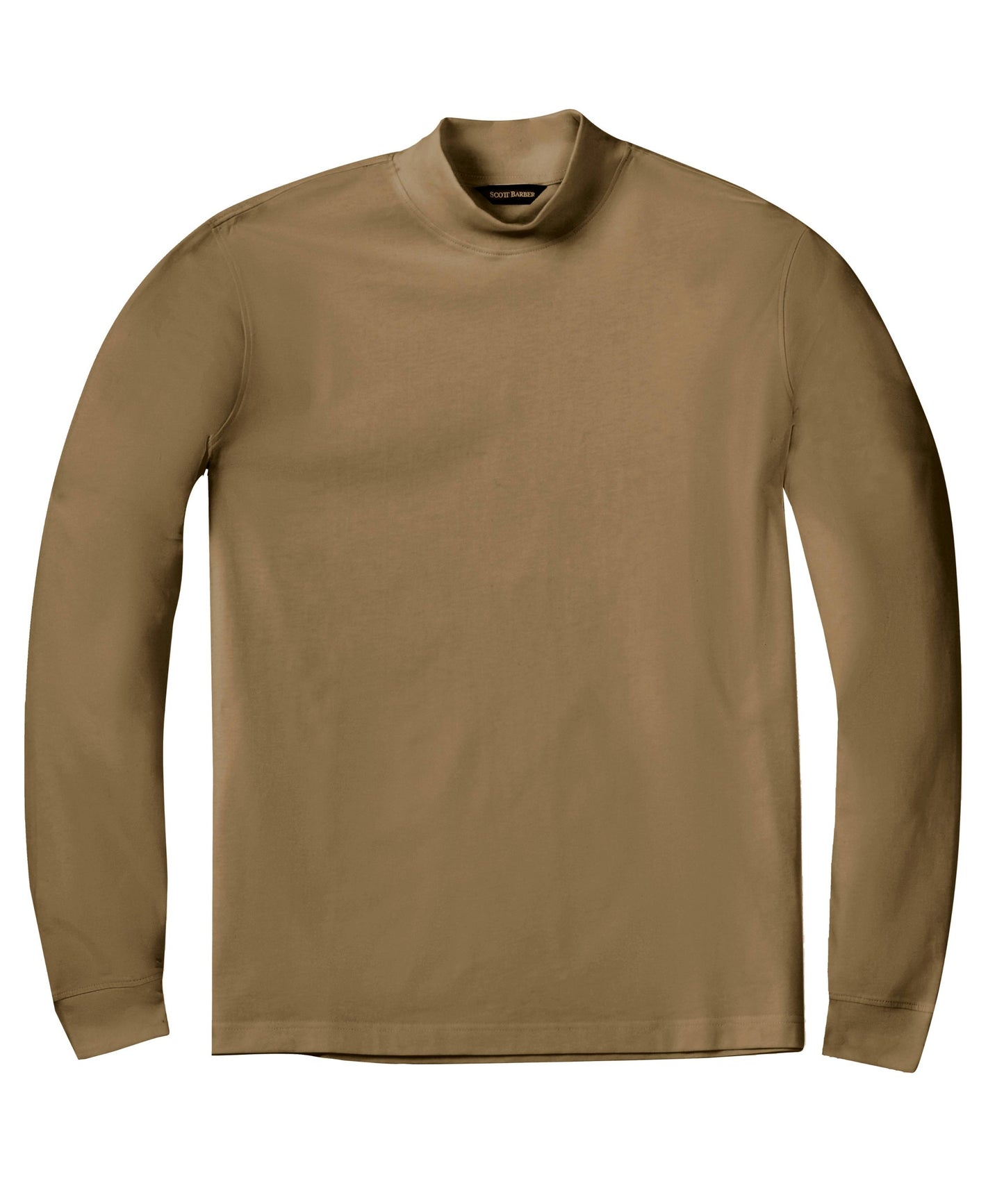 Pima Interlock Mock Turtleneck