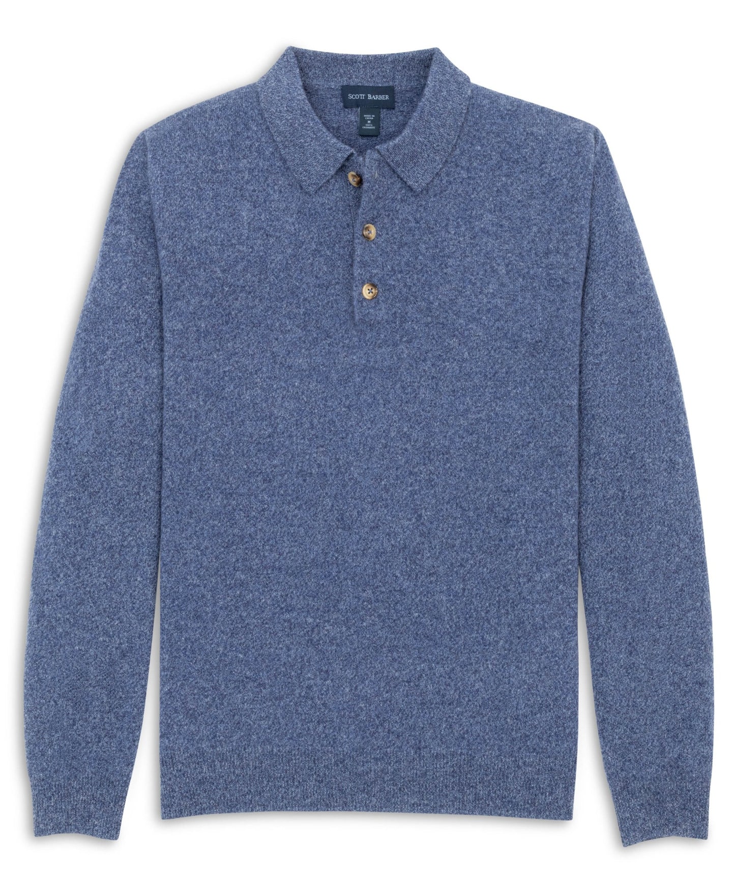 Fine Gauge Cashmere Polo Sweater - Scott Barber