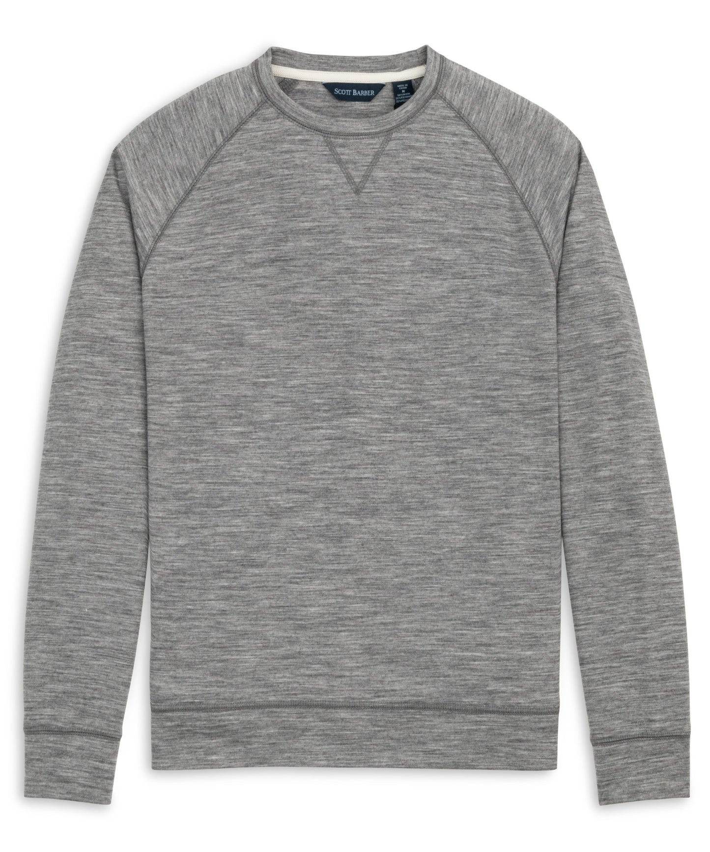 Stretch Wool Blend Crew