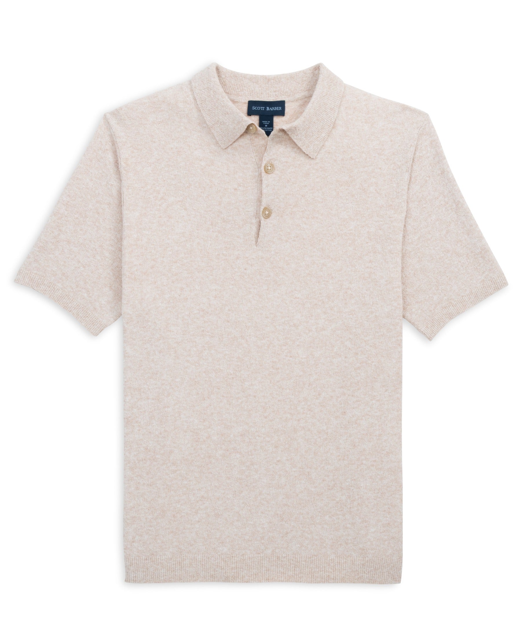Fine Gauge Bouclé Knit Polo – Scott Barber
