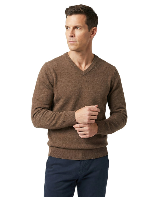 Cashmere Donegal Vee Neck Sweater