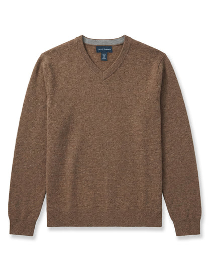 Cashmere Donegal Vee Neck Sweater