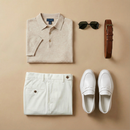 Boucle Knit Polo - Scott Barber