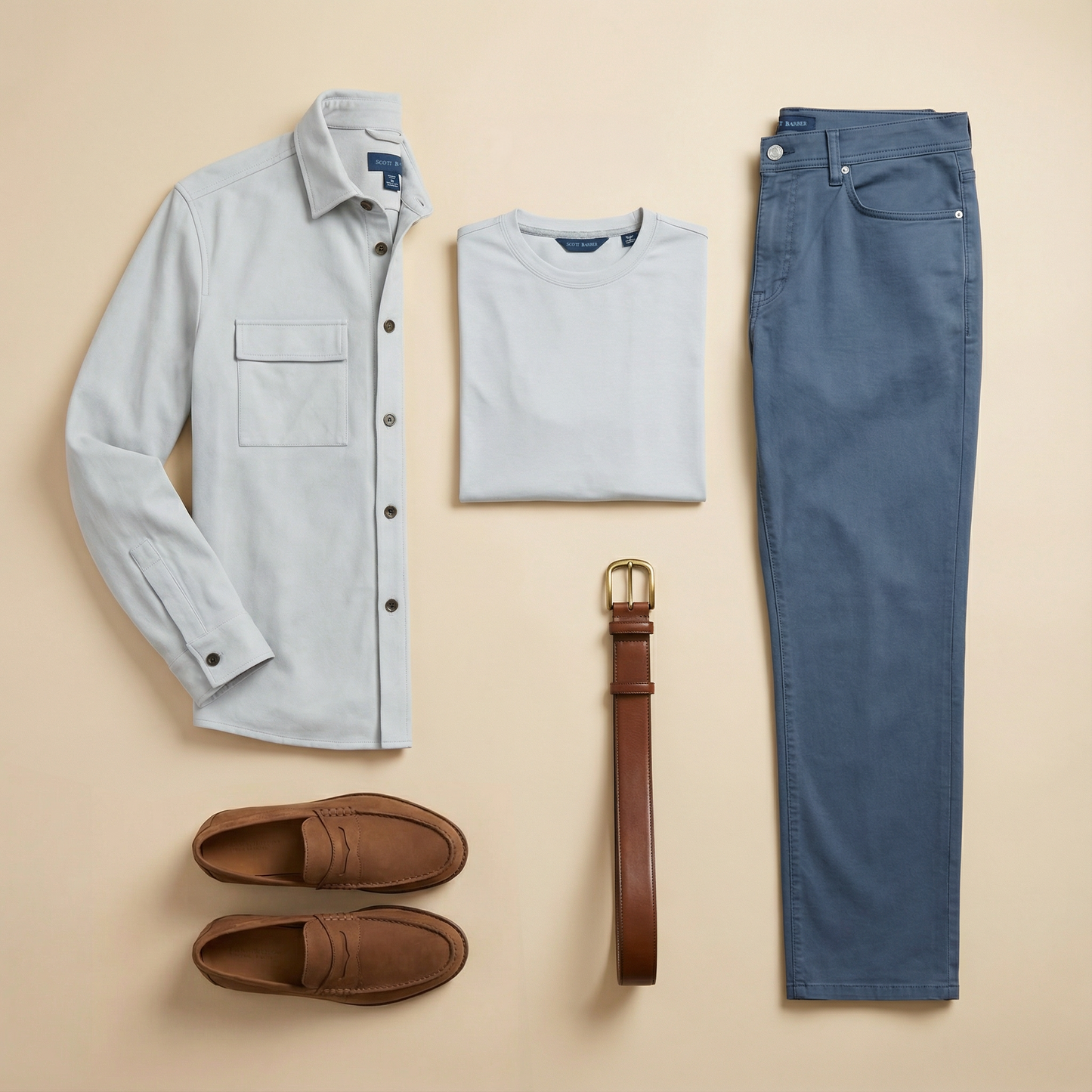 Micro Suede Stretch Shirt Jacket - Scott Barber