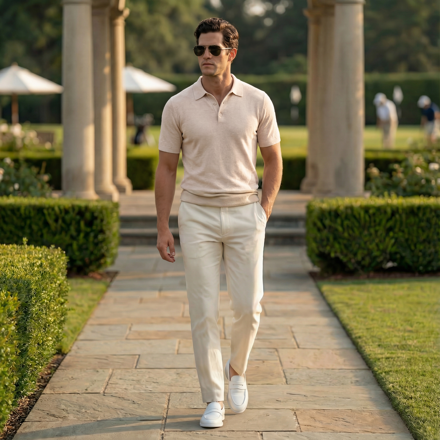 Boucle Knit Polo - Scott Barber