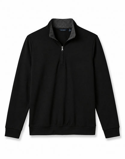 Pima Interlock 1/4 Zip Mock