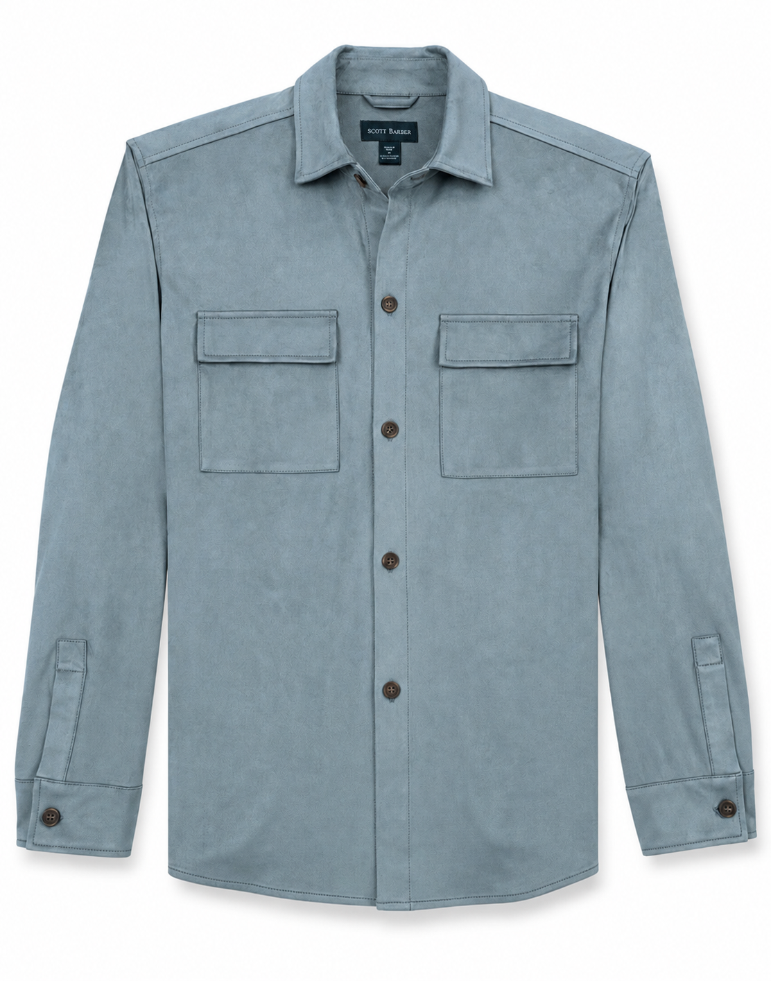 Micro Suede Stretch Shirt Jacket