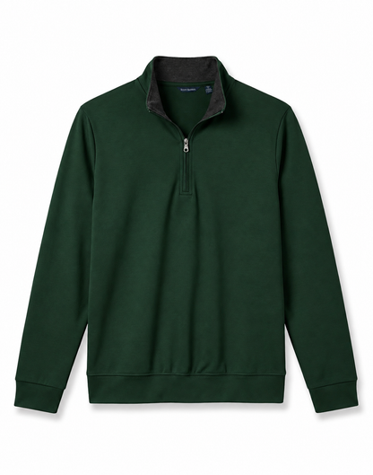 Pima Interlock 1/4 Zip Mock