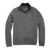 Pima Interlock Zip Mock, Charcoal Heather - Scott Barber