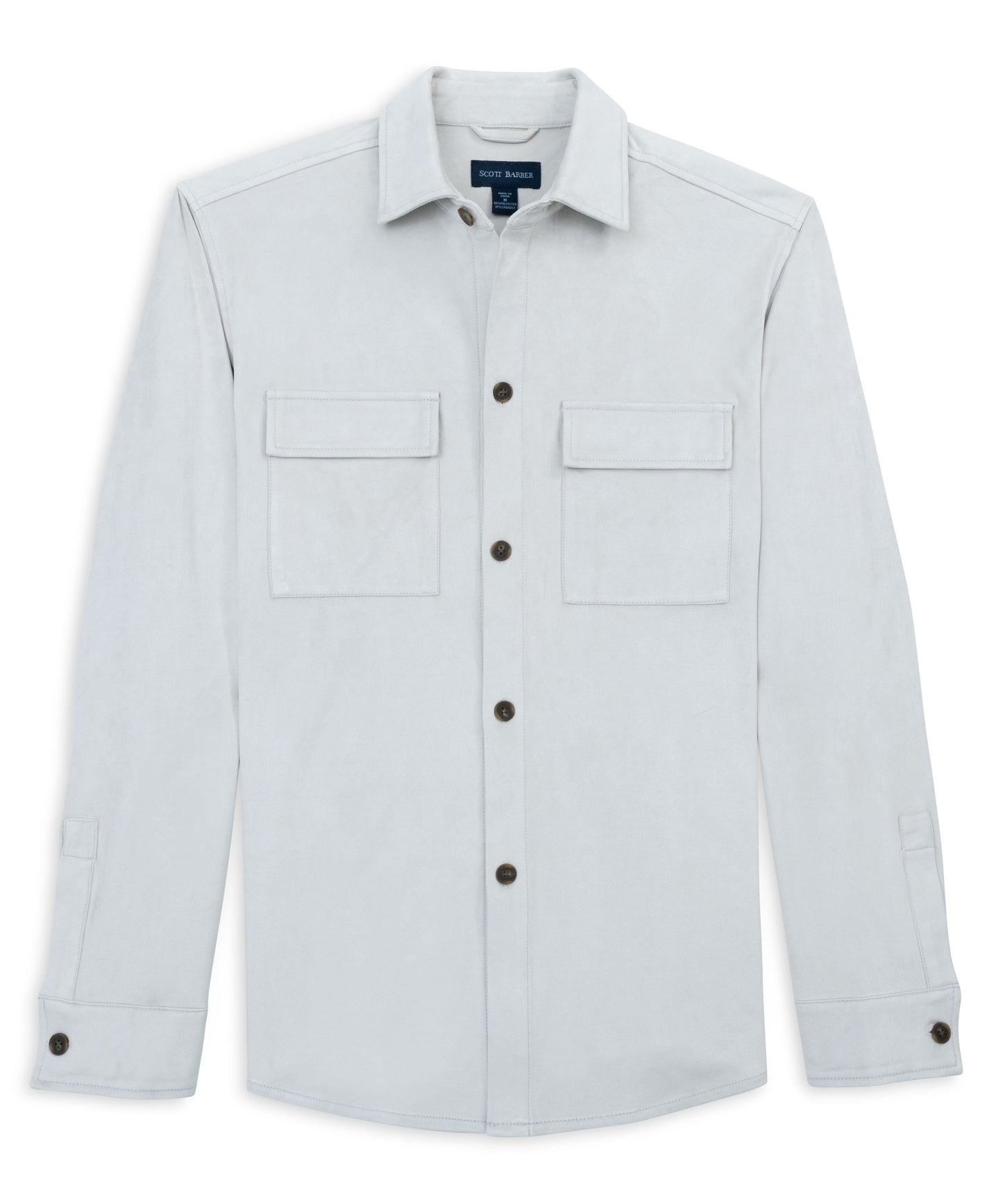 Micro Suede Shirt Jacket - Scott Barber