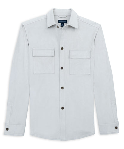 Micro Suede Shirt Jacket - Scott Barber