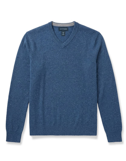 Cashmere Donegal Vee Neck Sweater