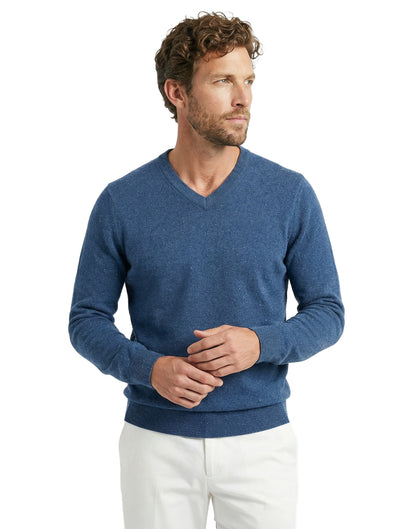 Cashmere Donegal Vee Neck Sweater