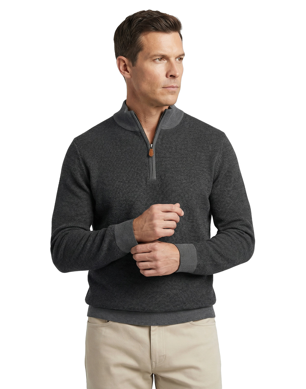 12gg Merino Quarter Zip Sweater