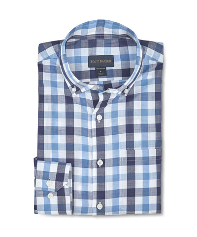 Chambray Exploded Gingham, Blue