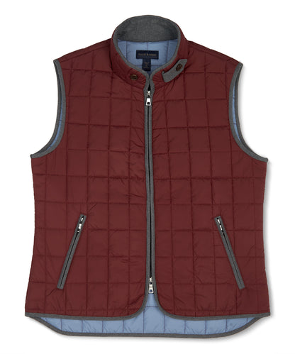 Quilted Vest, Burgundy