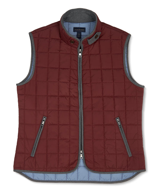 Quilted Vest, Burgundy