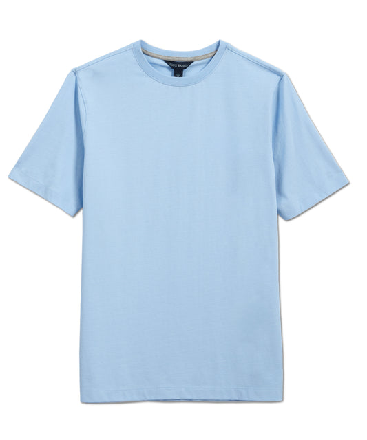 Pima Cotton Short Sleeve Crew Tee, Sky Blue - Scott Barber