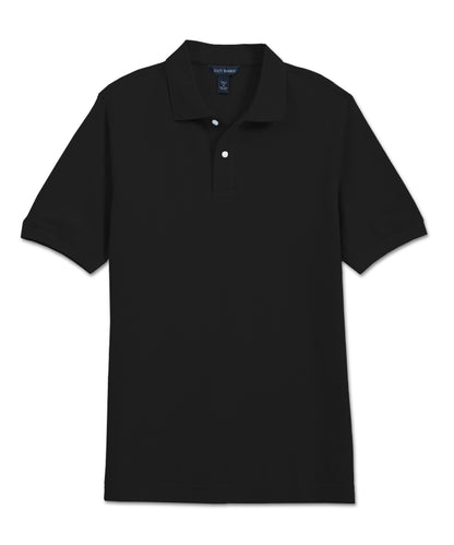 Pima Pique Polo, Black - Scott Barber