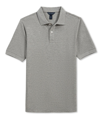 Pima Pique Polo, Grey Heather - Scott Barber