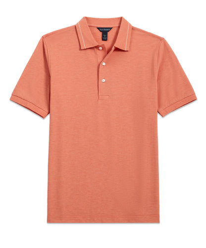 Pima/Silk Pique Polo, Coral