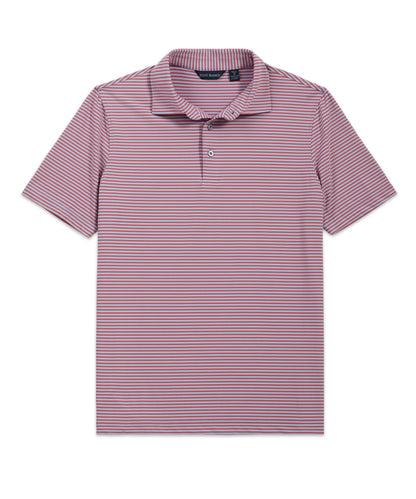 Prep Stripe Tech Polo, Berry