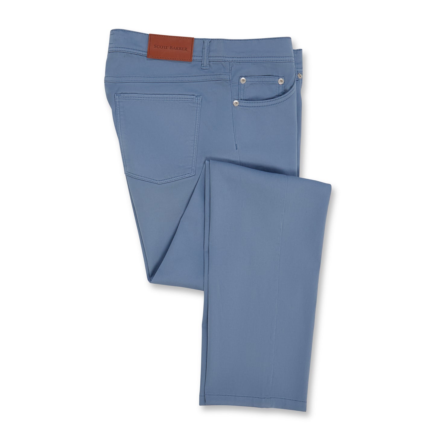 Sateen 5 Pocket Chino, Country Blue - Scott Barber