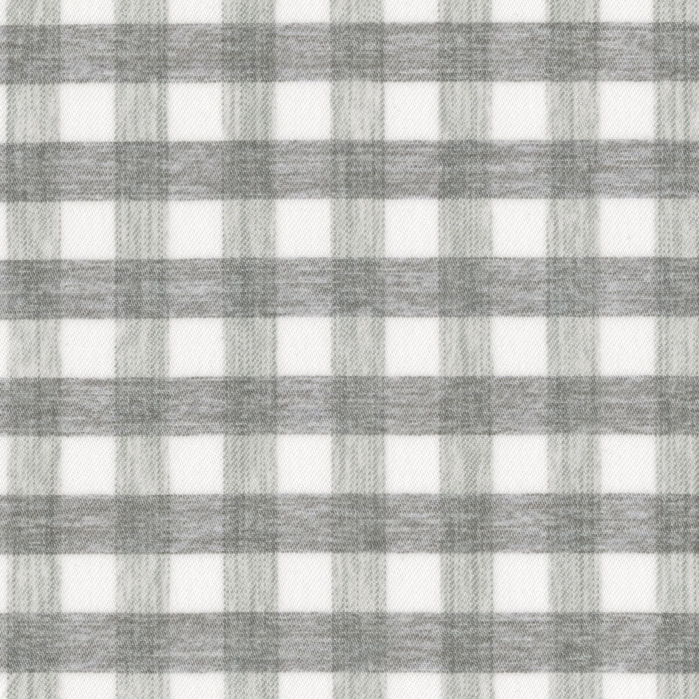 Soft Performance Melange Gingham, Grey Heather