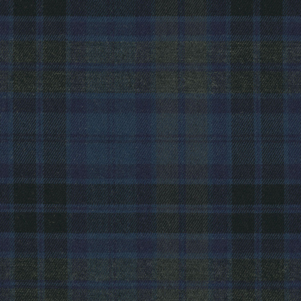 Cotton/Cashmere Plaid, Navy