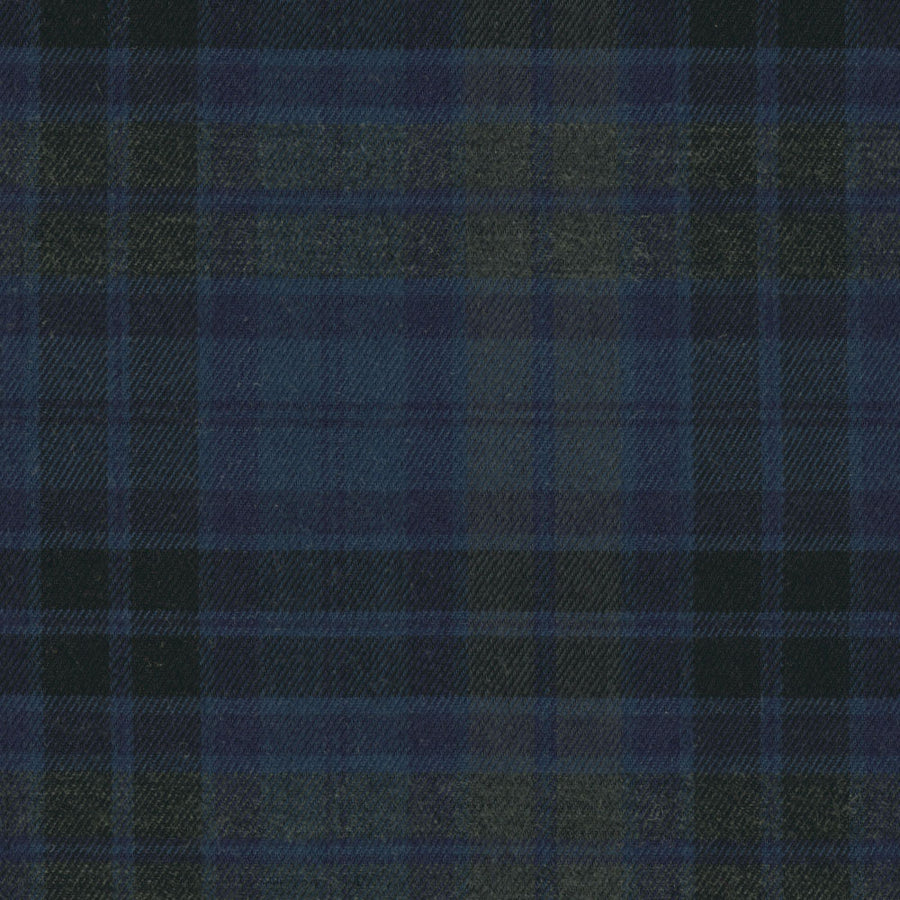 Cotton/Cashmere Plaid, Navy