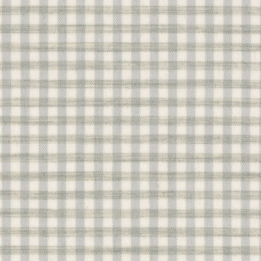 Cotton/Cashmere Plaid, Grey Heather