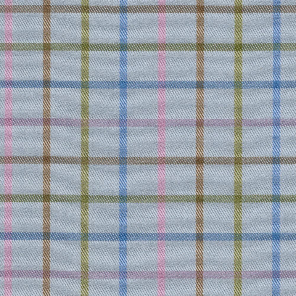 Stretch Cotton Plaid, Sky