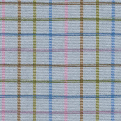 Stretch Cotton Plaid, Sky