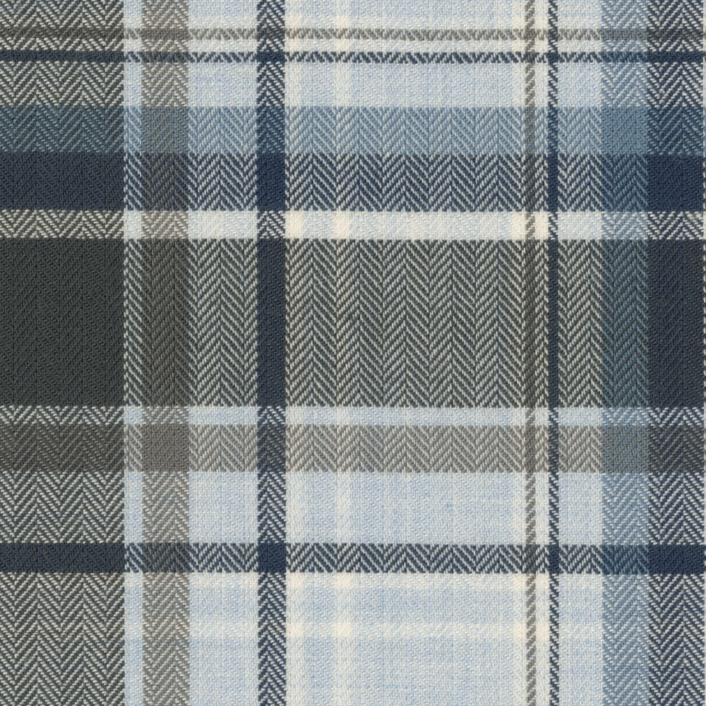 Herringbone Country Plaid, Sky