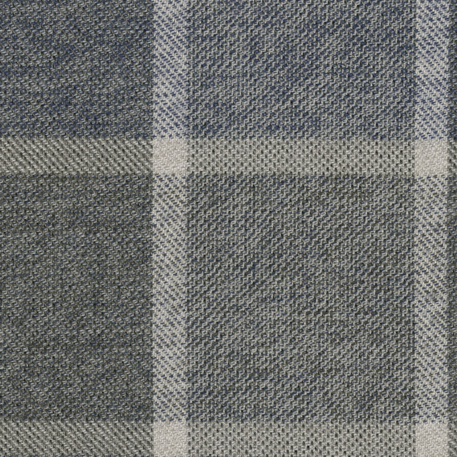 Cotton/Viscose Windowpane Flannel, Navy