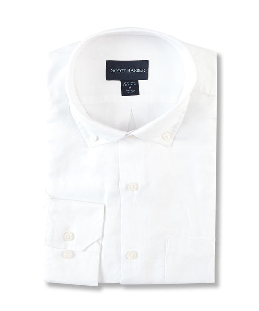 Linen/Tencel Solid Twill, White