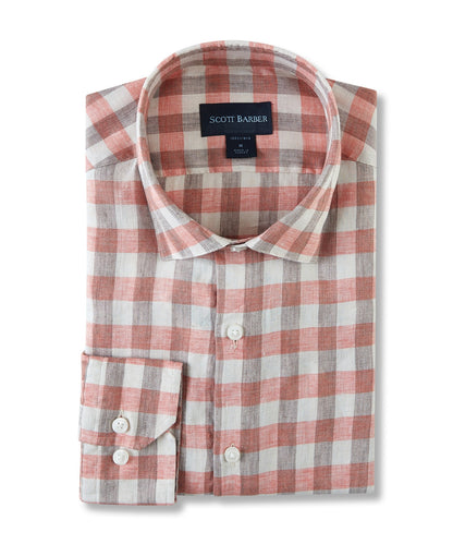 Linen Exploded Gingham, Spice