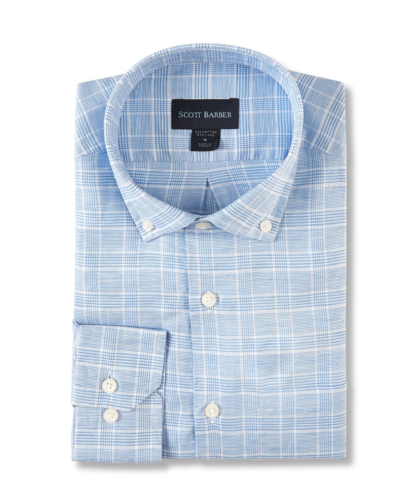 Cotton/Linen Glen Plaid, Blue