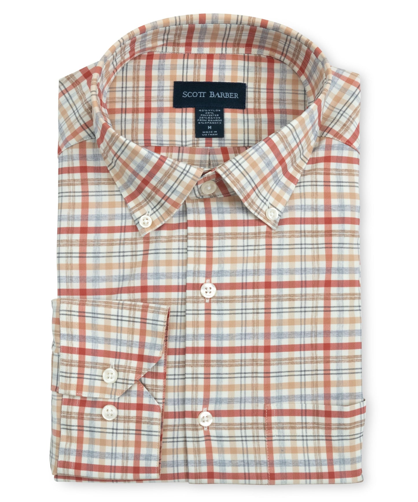 Soft Performance Melange Plaid, Spice