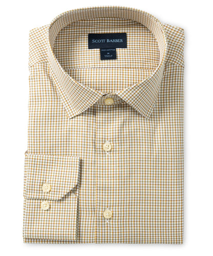 Stretch Cotton Plaid, Khaki