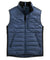 Metallic Ciré Puffer Vest, Navy