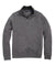 Pima Interlock Zip Mock, Charcoal Heather