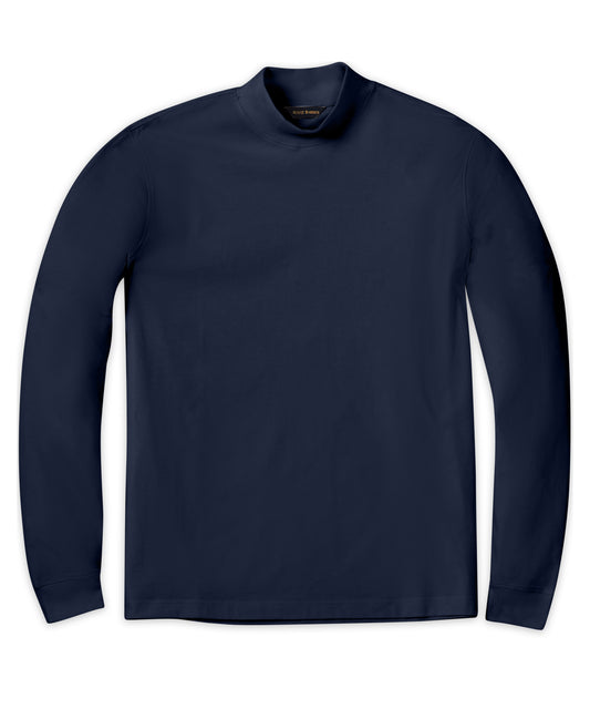 Pima Mock Turtleneck, Midnight - Scott Barber